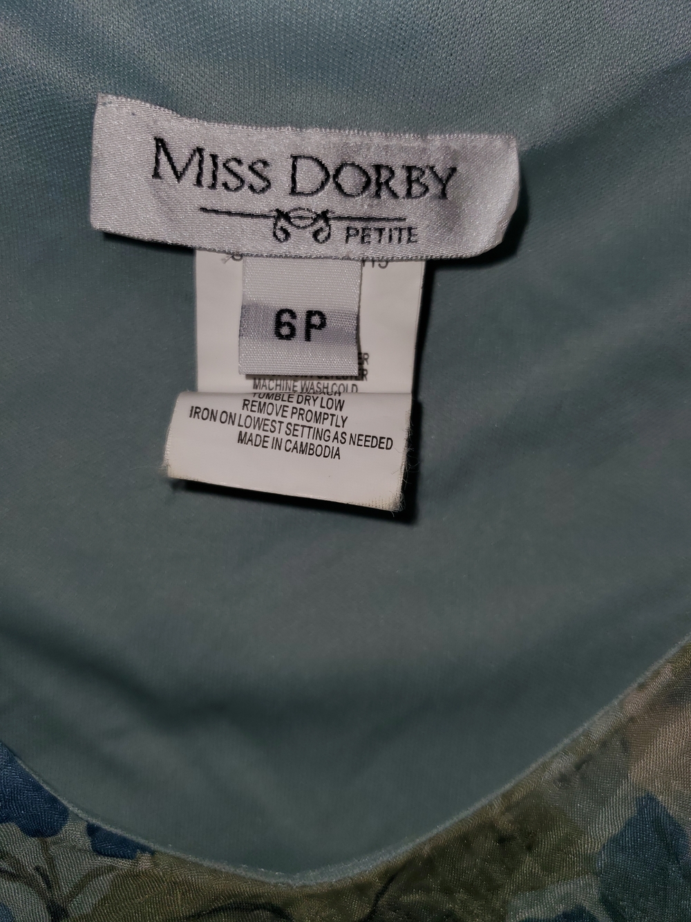 Miss Dorby Petite Dress - Light Teal